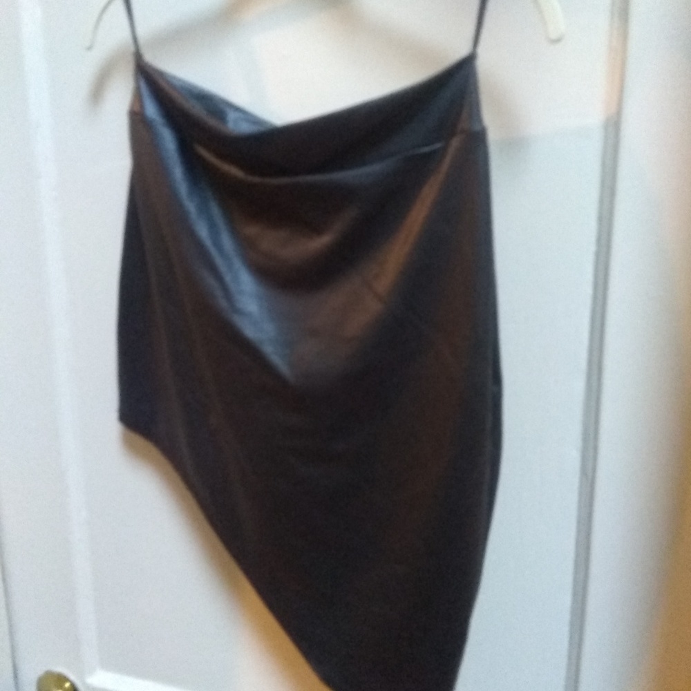 Asymmetric black skirt